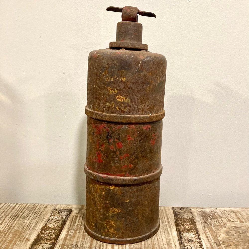 3 Vintage Bolser Corporation Roadside Flares Rusty Metal Decor Stackable - Picture 2 of 15